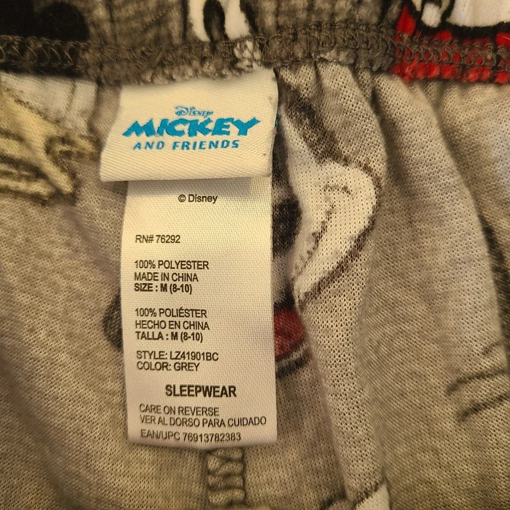 Disney MICKEY MOUSE and FRIENDS‎ Pajama Pants SLEEPWEAR Size Med 8-10 - Picture 4 of 4